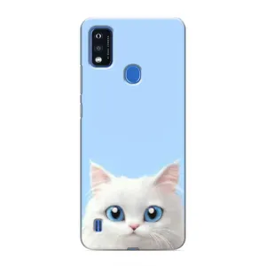 Чехол на тематику: Коты для ZTE Blade A51 (Белый кот)