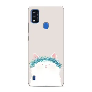 Чехол на тематику: Коты для ZTE Blade A51 (Белый котик)