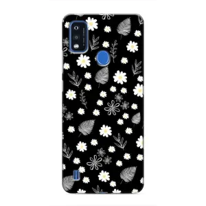 Чехлы с тематикой "ЦВЕТЫ" на ZTE Blade A51 (цветение на чорном)