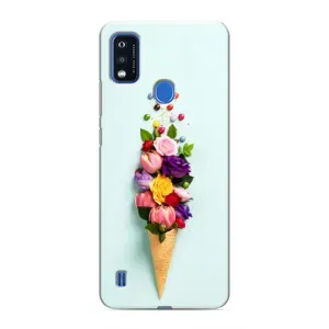 Чехлы с тематикой "ЦВЕТЫ" на ZTE Blade A51 (Цветок-мороженное)