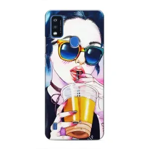 Чохол з картинкою Модні Дівчата ZTE Blade A51 (Дівчина з коктейлем)