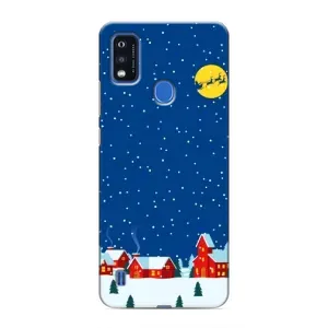 Силіконовий бампер на різдво для ZTE Blade A51 (Місто в снігу)