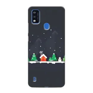 Силіконовий бампер на різдво для ZTE Blade A51 (Місто зимове)