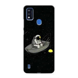 Силиконовый Чехол с принтом "Космонавты" на ZTE Blade A51 (Космонавт на рыбалке)