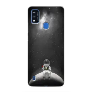 Силиконовый Чехол с принтом "Космонавты" на ZTE Blade A51 (Космонавт романтик)