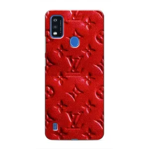 Текстурный Чехол Louis Vuitton для ЗТЕ Блейд А51 (Красный ЛВ)