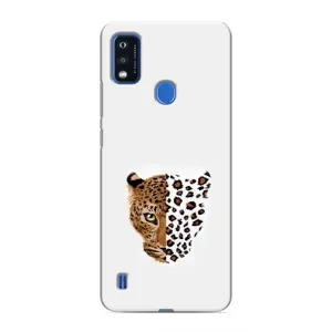 Чохол з леопардовим принтом на ZTE Blade A51 (Леопард на білому)