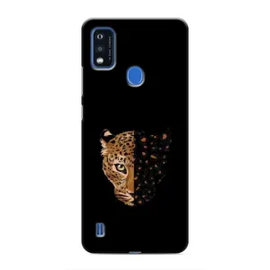 Чохол з леопардовим принтом на ZTE Blade A51 (Леопард на чорному)