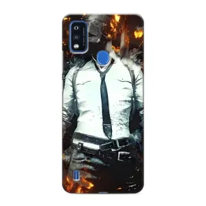 Силиконовый чехол с картинкой "Герой Pubg" на ZTE Blade A51 (Man Пубг)