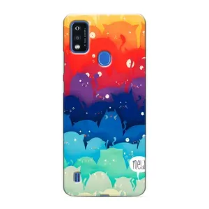 Силиконовый чехол с котиком для ZTE Blade A51 (Mew)