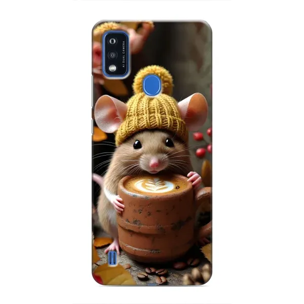 Чехол с рисунком «Мышка с кофе» для ZTE Blade A51 Чехол с рисунком «Мышка с кофе» для ZTE Blade A51