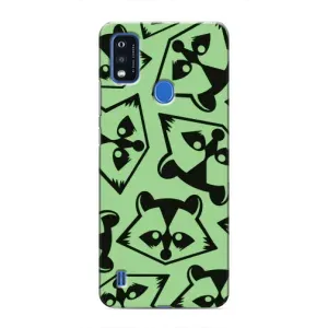 Силиконовый Чехол с Енотами на ZTE Blade A51 (Мордочки Енота)