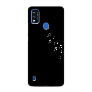 Чехол с картинками на черном фоне для ZTE Blade A51 (Ноты)