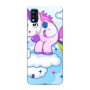 Чехол Unicorn на ZTE Blade A51 (Радуга единорожка)