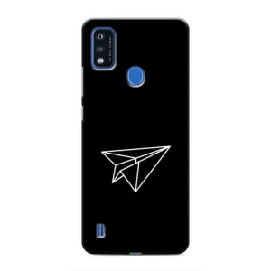 Чехол с картинками на черном фоне для ZTE Blade A51 (Самолетик)