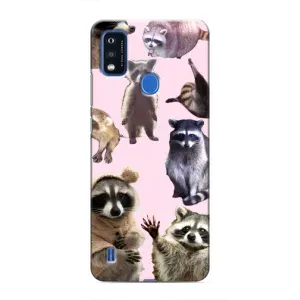Силиконовый Чехол с Енотами на ZTE Blade A51 (Смешные Еноты)