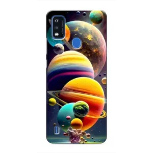 Чехол (ТПУ) с планетами на ZTE Blade A51 (Солнечна система)