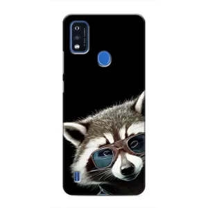 Силиконовый Чехол с Енотами на ZTE Blade A51 (Стильный Енот)