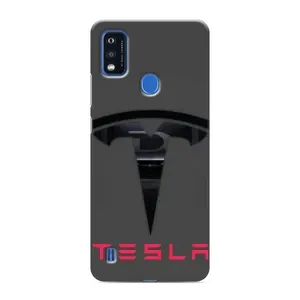 Силіконовий бампер з картинкою машини на ZTE Blade A51 (Logo TESLA)