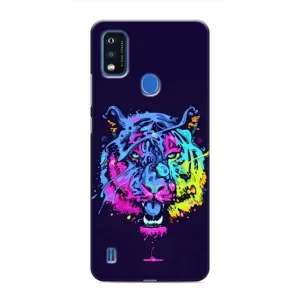 Силиконовый бампер с картинкой животных для ZTE Blade A51 (Тигр-Арт)