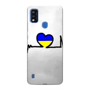 Силиконовый Чехол на ZTE Blade A51 (Я-Украина) (Украинская кардиограмма)