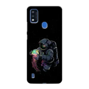 Силиконовый Чехол с принтом "Космонавты" на ZTE Blade A51 (В руках земля)