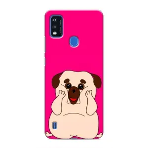 Чехол (ТПУ) Милые собачки для ZTE Blade A51 (Веселый Мопсик)