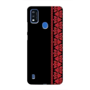 Силіконовый Чохол на ZTE Blade A51 з картинкой Вишиванки (Вишиванка на чорному)