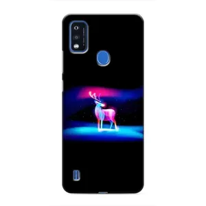 Силиконовый бампер с картинкой животных для ZTE Blade A51 (Яркий олень)