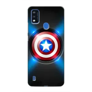 Чехол с Щитом Капитана Америки на ZTE Blade A51 (Яркий Щит Капитана)