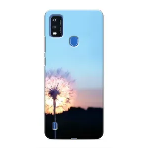 Силиконовый Чехол с одуванчиками на ZTE Blade A51 (Закат с одуванчиком)