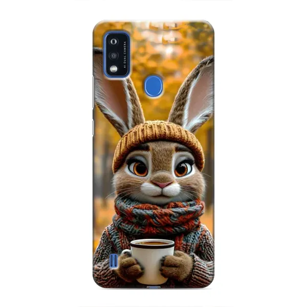 Чехол с рисунком «Зайчик с кофе» для ZTE Blade A51 Чехол с рисунком «Зайчик с кофе» для ZTE Blade A51