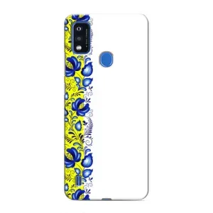 Силіконовый Чохол на ZTE Blade A51 з картинкой Вишиванки (Жовто-біла вишиванка)
