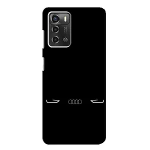 Силиконовый бампер с картинкой машины на ZTE Blade A52 (Силует Audi)