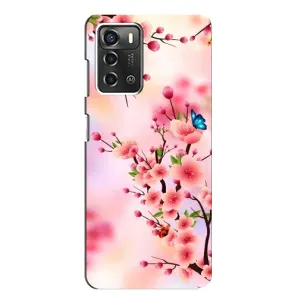 Чохол з картинкою Сакури на ZTE Blade A52 (Метелики на сакурі)