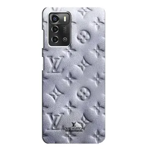 Текстурный Чехол Louis Vuitton для ЗТЕ Блейд А52 (Белый ЛВ)