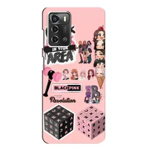 Чехлы с картинкой для ZTE Blade A52 (BLACK PINK коллаж)