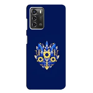 Чехол Укр Символика для ZTE Blade A52 (Цветущий Герб)