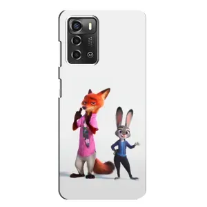 Силиконовый чехол с принтом Зоотрополіс для ZTE Blade A52 (Джуди и Ник)