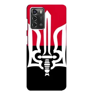Чехлы УПА (Красно-Чёрный) на ZTE Blade A52 (Герб Украины)