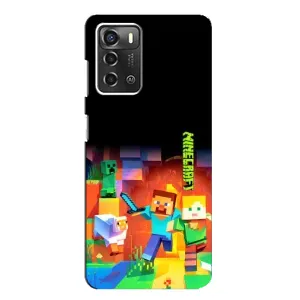 Чехлы для ZTE Blade A52 (Персонажи Майн Крафт) (Герой Майнкрафт)
