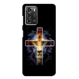 Чехлы для ЗТЕ Блейд А52 (Крест Иисуса) (Иисус Лев)