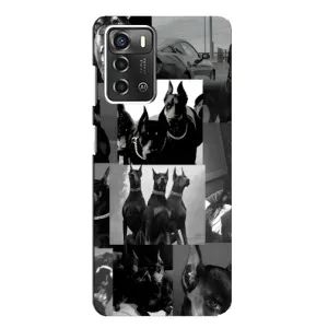 Чохол ДОБЕРМАН для ZTE Blade A52 (Колаж Доберман)