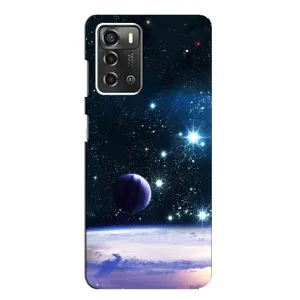 Чехол (ТПУ) с планетами на ZTE Blade A52 (Космический вид)