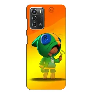 Чехол Бравл Старс для ZTE Blade A52 (LEON в кофте)