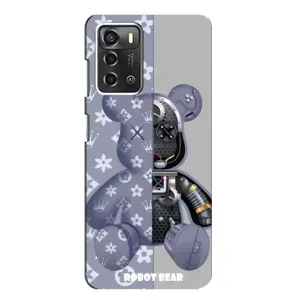Силиконовый чехол для ZTE Blade A52 (Медведь Louis Vuitton)