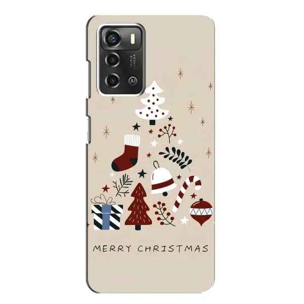 Чехол с рисунком «Merry Christmas» для ZTE Blade A52