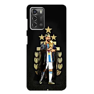 Чехлы Лео Месси Аргентина для ZTE Blade A52 (Месси король)