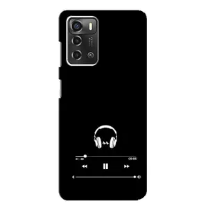 Чохол з картинками на чорному фоні для ZTE Blade A52 (Плеєр)