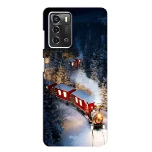Силиконовый бампер на рождество для ZTE Blade A52 (Поезд)
